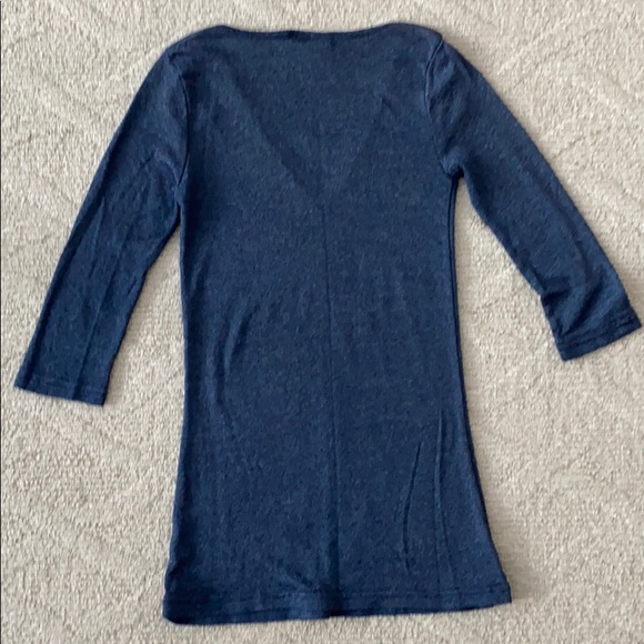 Michael stars 3/4 sleeve v-neck shirt one size - Picture 4 of 4